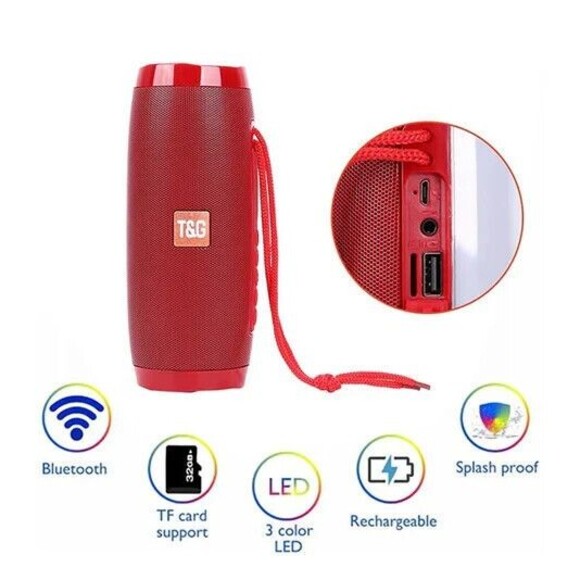 T&G TG-157 Colorful LED Light Wireless BT Speaker Changing Lights/Mic/FM/TF Card - Picture 8 of 8